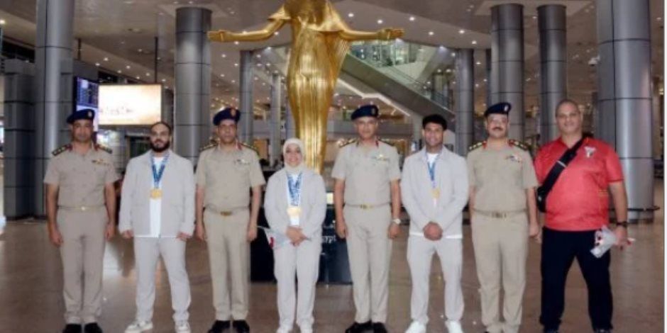 القوات المسلحة تستقبل أبطالها الرياضيين المشاركين بدورة العاب البحر الأبيض المتوسط