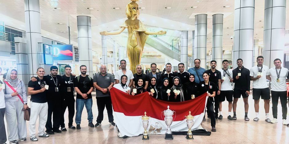 استقبال رسمي لبعثة منتخب مصر للكاراتيه العائدة بلقب أمم إفريقيا