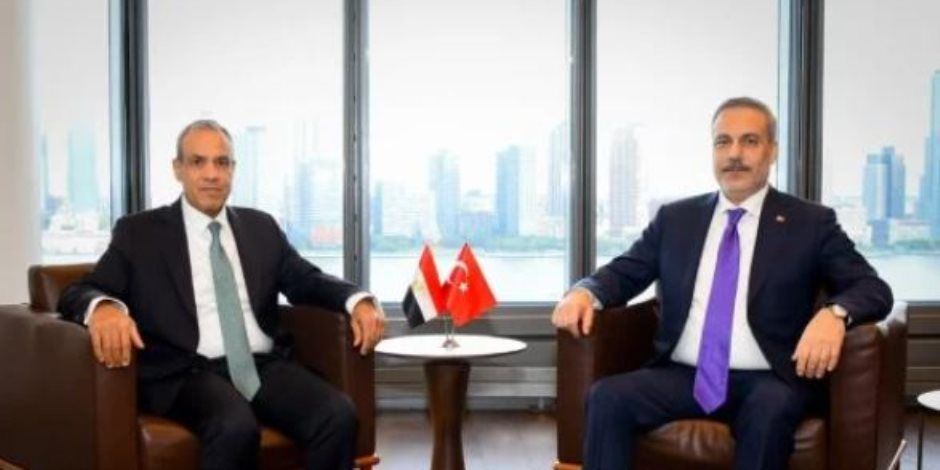 وزير الخارجية يبحث مع نظيره التركى العلاقات الثنائية وملفات المنطقة
