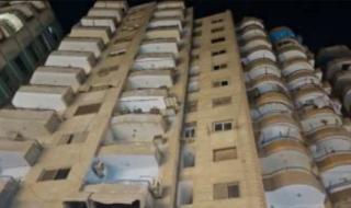 إخلاء عقارين في كفر طهرمس بحي الهرم بعد ظهور ميل